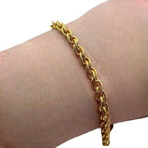 Napier Rope Chain Bracelet Gold Tone New with Tags Signed Vintage Women's Retro